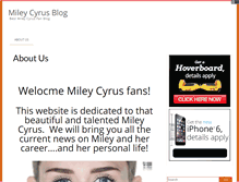 Tablet Screenshot of mileycyrusblog.info